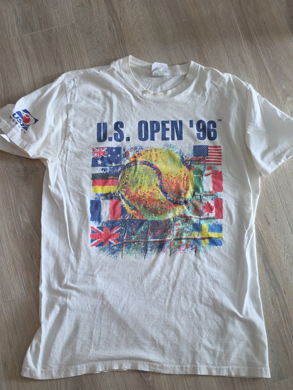 U.S. Open '96 White Graphic Tennis T-Shirt